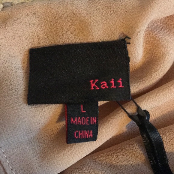 NWT Black & Tan Beaded Party Dress - Picture 4 of 4